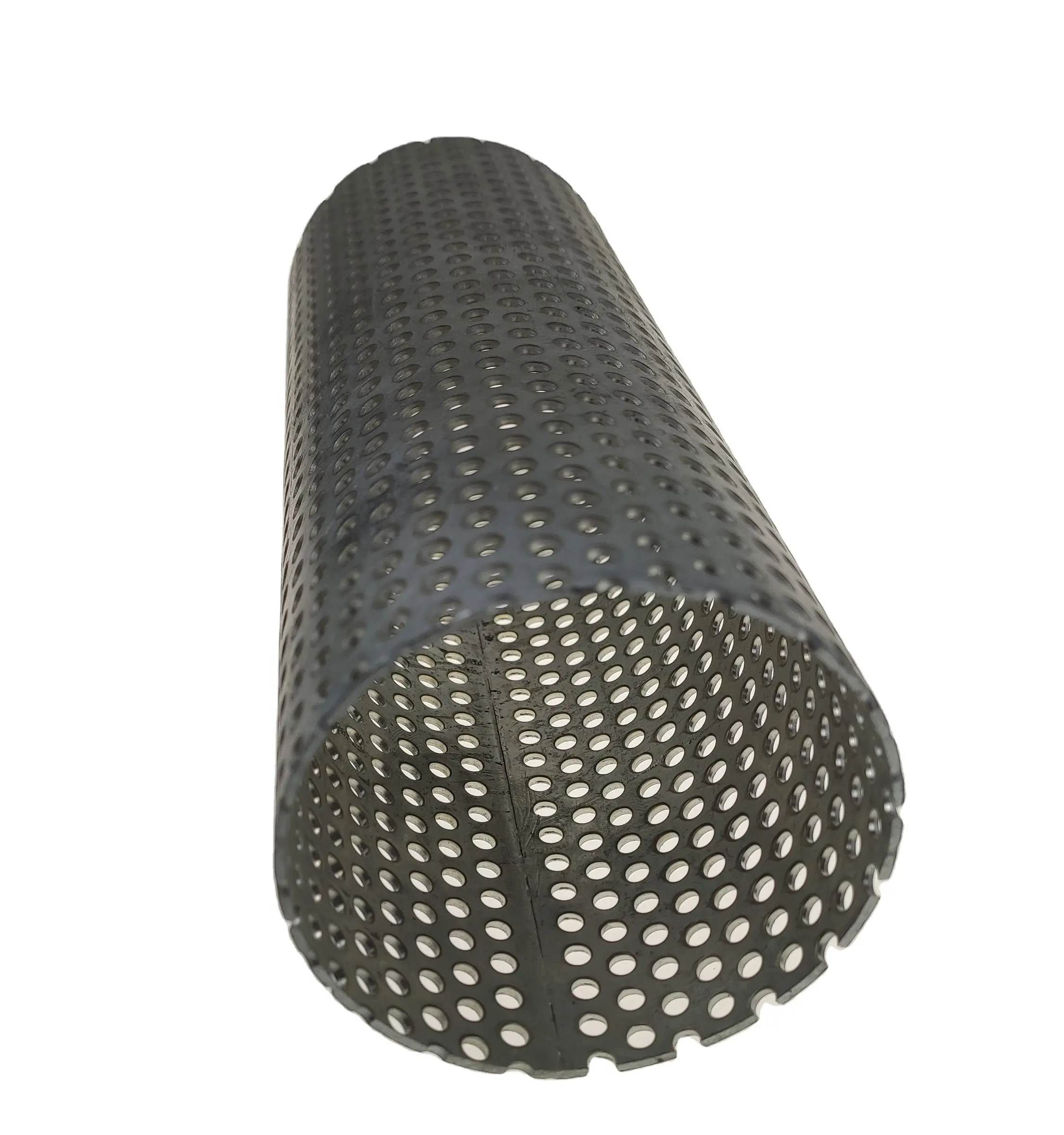 Colador de acero inoxidable, hoja laminada de tubería perforada, filtro de tubo soldado, colador perforado