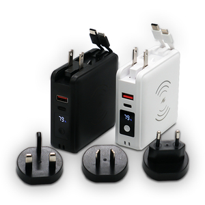 Portable 15000mAh 22.5W PD <strong>QC3.0</strong> <strong>Power</strong> <strong>Bank</strong> Replace Plugs USBC or <strong>Input</strong> 5 <strong>Output</strong> Built-in AC Wall Plug Battery Pack - Product Image 2