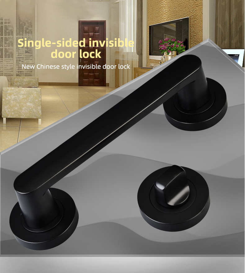 Professional Manufacturer Black Door Handle Zinc Alloy Mortise Lever Door Handle Lock For Indoor