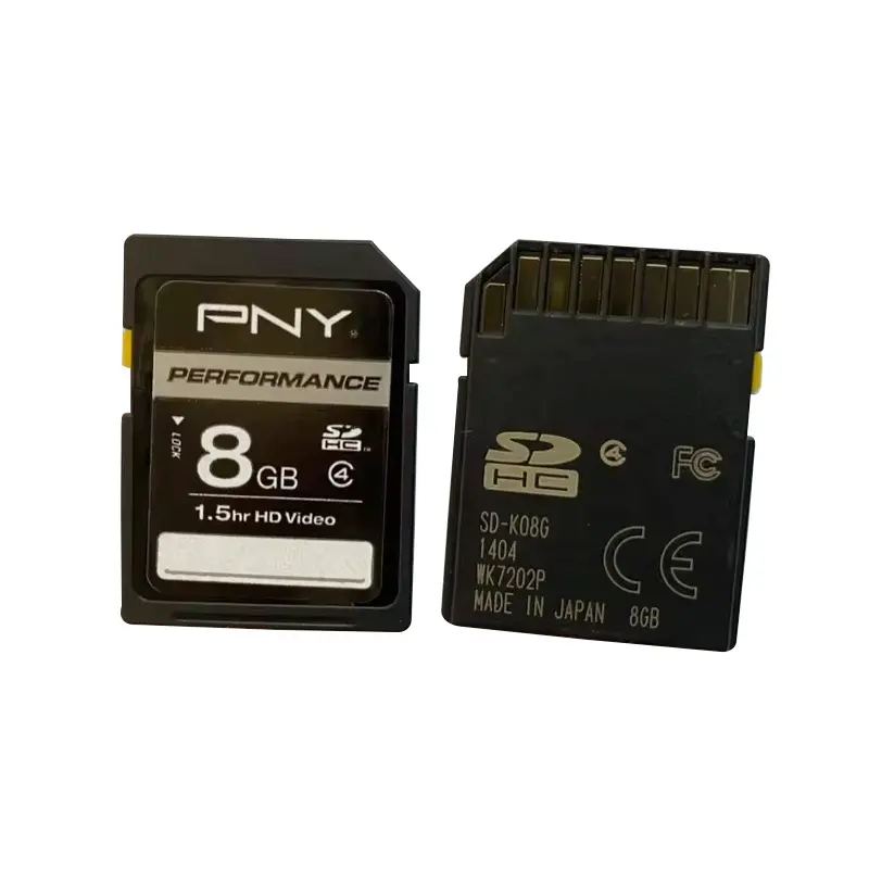 100% 원래 도매 가격 PNY 8 GB SDHC 클래스 4 플래시 메모리 카드