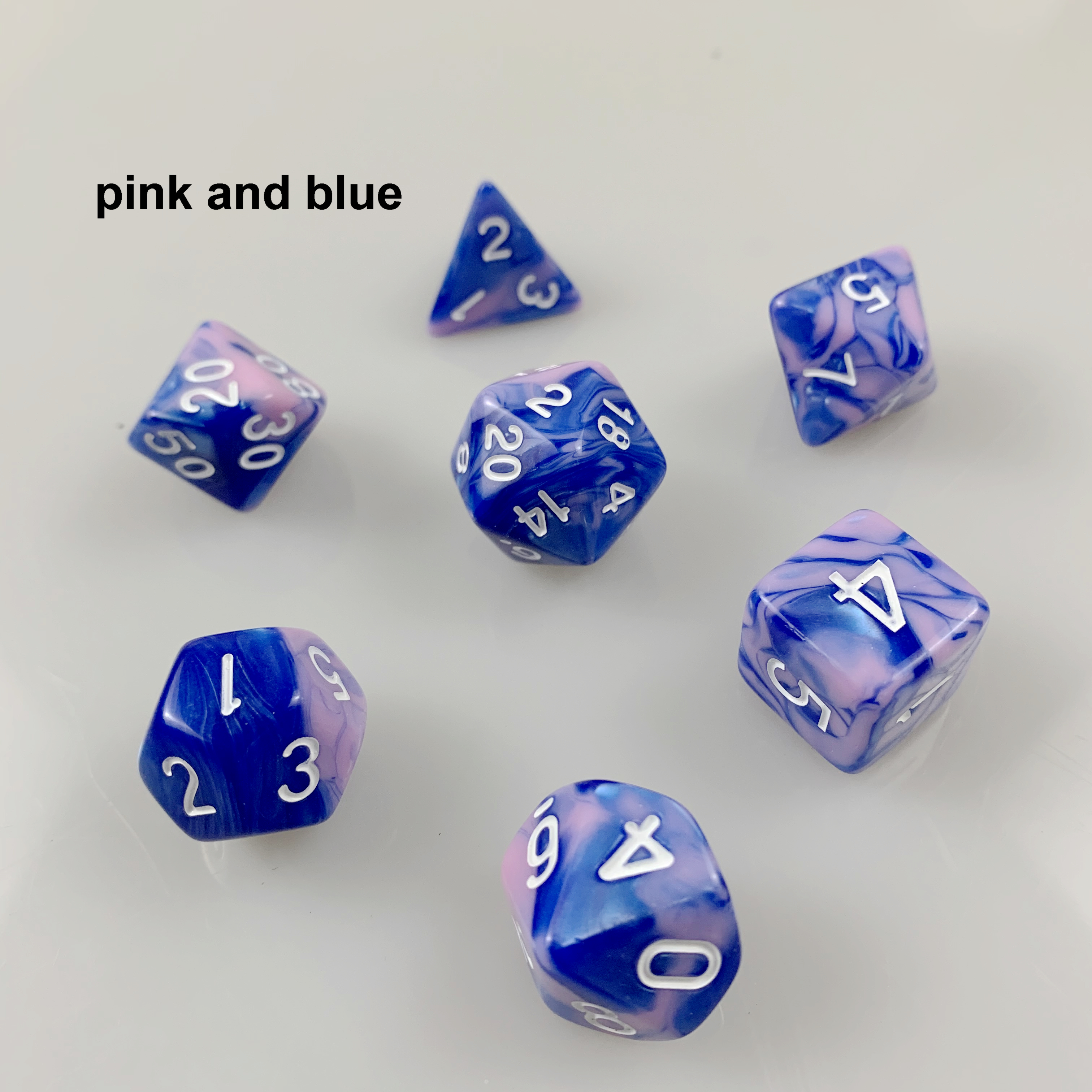 Rose et bleu