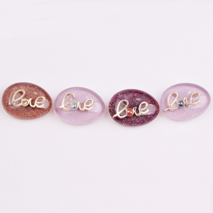 Opp torba gül kesim taş Cabochons kızlar için kırmızı ayarı taş kübik zirkonya doğal Oval kesim reçine Vekeklee kabul YSH5123 - Product Image 5