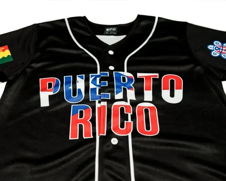 Camiseta de béisbol 3d personalizada para hombre, ropa deportiva masculina de diseño de rana, Puerto Rico y con estampado de cuello en V, informal, color negro