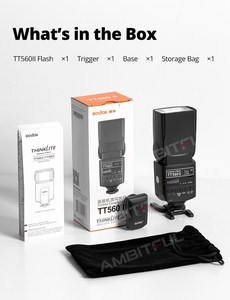 Godox TT560II Thinklite แฟลชกล้องพร้อมสัญญาณไร้สาย433MHz ในตัวสำหรับกล้อง Canon,Nikon,Sony,Pentax,Fuji,Olympus DSLR - Product Image 4