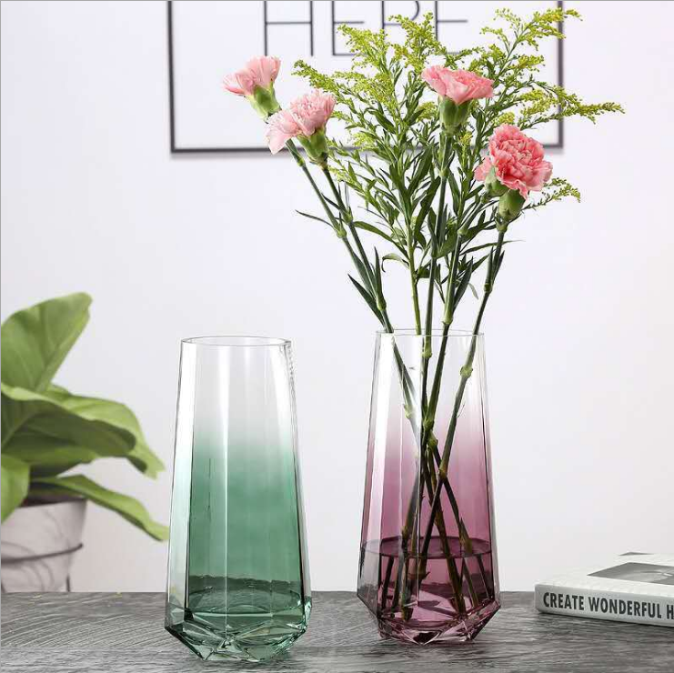 Home Interior Accessories Decoration Large Glass Vase Hand Blown Glass Vase Colorful Hand Blown Glass Vase for Home Decor