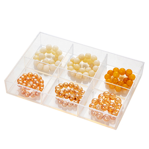 Cajón de plástico transparente con precio de fábrica al por mayor, caja de almacenamiento con mango de cuerda, compartimentos a prueba de polvo, uso de joyería para dormitorio, PS - Product Image 1