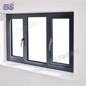 Custom Double Tempered Glass Soundproof Modern Design Bridge Aluminium System <strong>Windows</strong> - Product Image 1