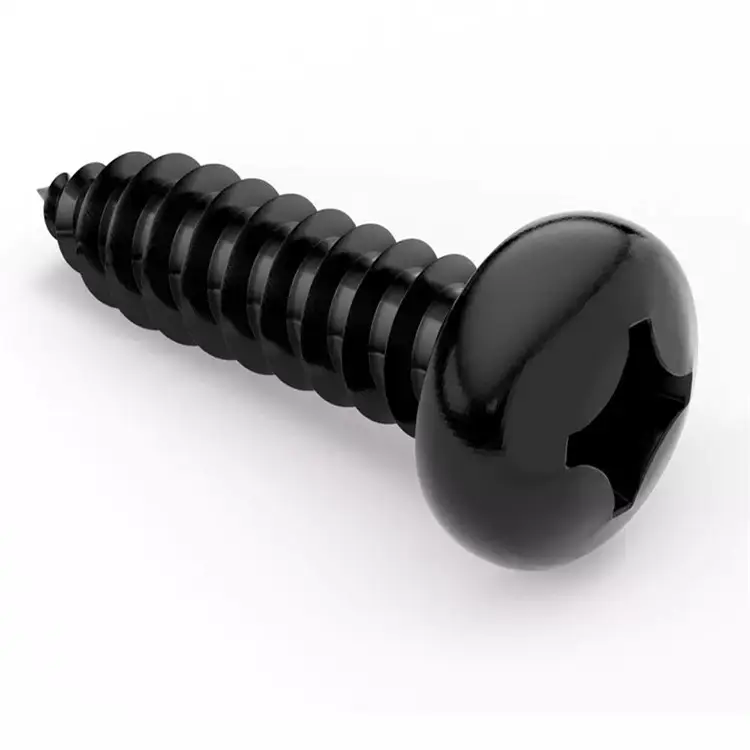 Tornillo autorroscante de cabeza redonda Phillips Tornillo pequeño de cabeza plana Negro M1 M1.2 M1.4 M1.7 M1.8 M2 M2.3 M2.6 M3 M3.5 M4 M5