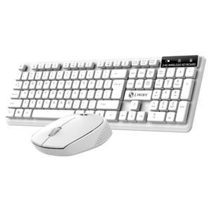 Fábrica personalizada inalámbrica 2,4G blanco hogar Oficina Notebook computadora de escritorio teclado inalámbrico y ratón conjunto teclado y ratón Combo - Product Image 1