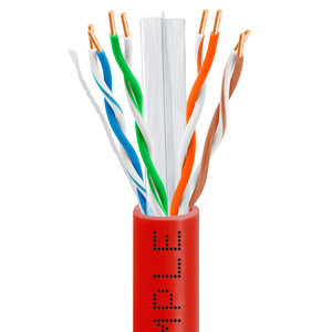 散装电线-橙色6类5e实心1000英尺<span class=keywords><strong>UTP</strong></span>电缆23AWG CCA铜网局域网以太网电缆