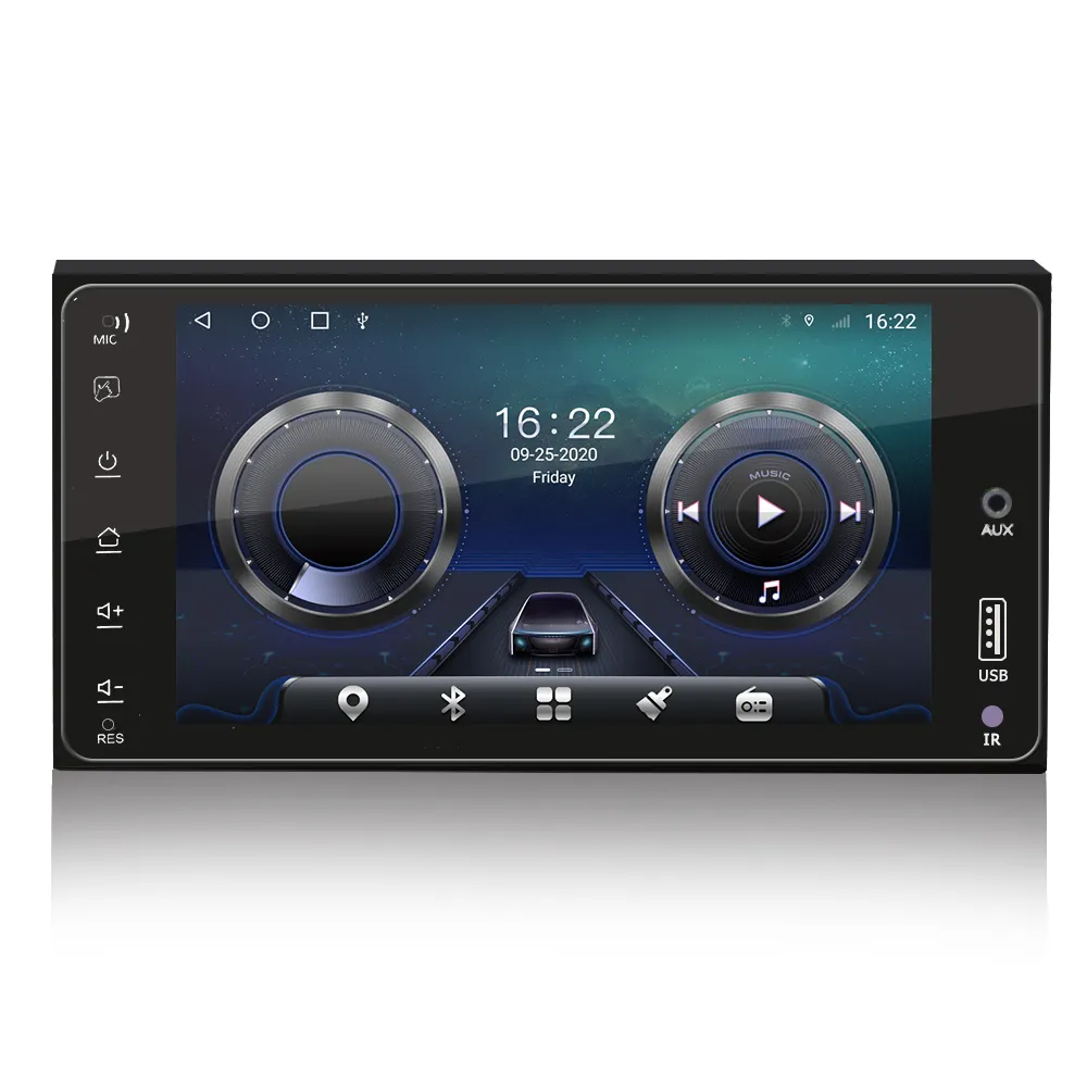 Autoradio 7 "dokunmatik ekran 2 Din araba android müzik seti GPS navigasyon WIFI BT FM RDS Toyota/Nissan için/evrensel radyo multimedya