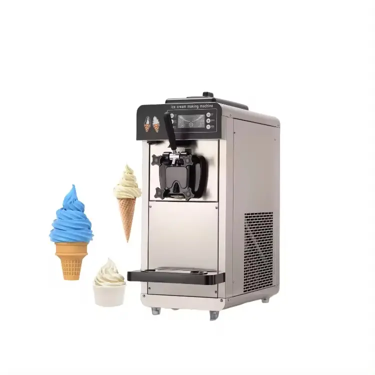 6L Hopper Industry Countertop Cheapest Economical model Soft Serve One Shot 1 Flavor Burst Icecream Maker Soya Ice Cream Machine