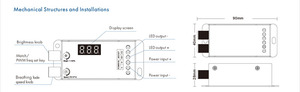 1CH 20A 12-24VDC CV V1 B Dual Knob Constant Voltage LED Dimmer <strong>with</strong> Digitaldipplay <strong>Controller</strong> - Product Image 5