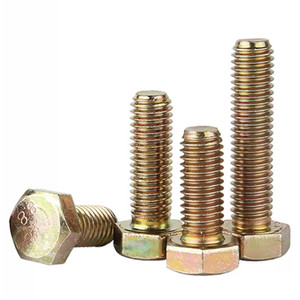 Fabrika ANSI ASME B18.2.1 SAE J429 sınıf 2 5 8 sarı çinko altıgen cıvata tam dişli cıvata - Product Image 2