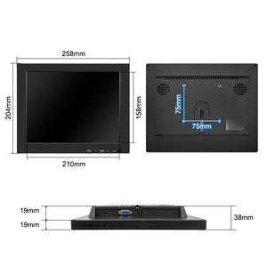 Precio al por mayor 10,4 pulgadas 1024*768 Resolución de pantalla Caja de plástico Pantalla de computadora industrial Monitores Lcd con HD-MI/VGA - Product Image 2