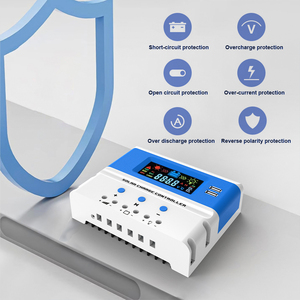 Контроллер SUYEEGO PWM 10a 20a 30a 40a 50a 60a 12v 24v двойной USB Контроллер заряда панели солнечных батарей с ЖК-дисплеем - Product Image 4