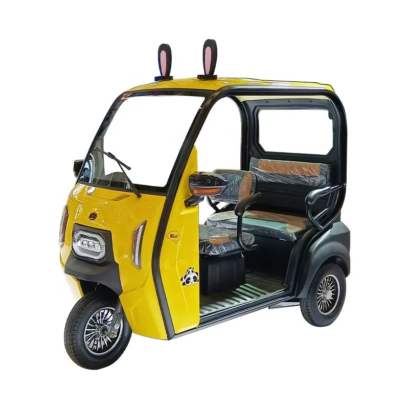Tricycle électrique à 3 roues pour Transport de passagers, semi-ouvert, 3W, pousse-pousse électrique