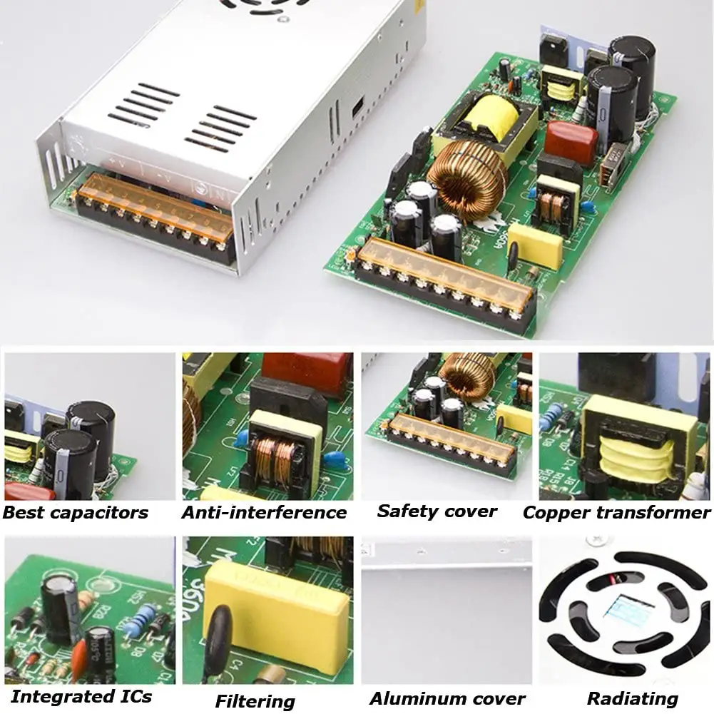 24V 360W S-360-24 LED sürücü anahtarı güç kaynağı ile CE ROHS
