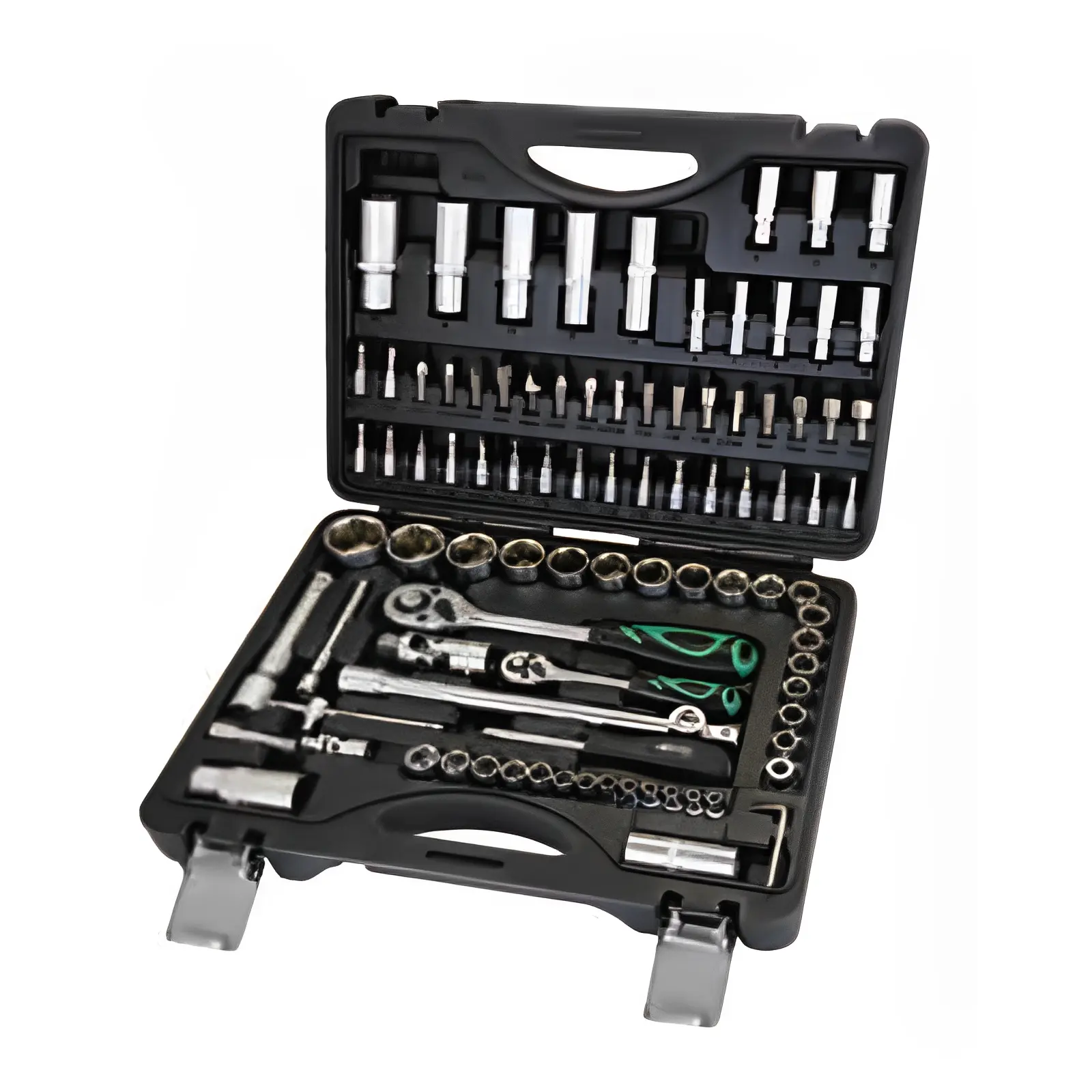 Multifunctional Hand Tools Kit Auto Repairing Tool Set 94PCS 1/4"   1/2" Dr. Socket Ratchet Wrench Tool Set