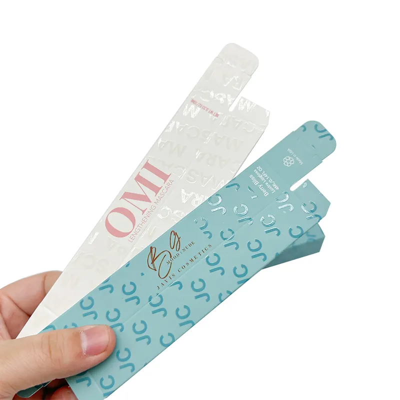 Caixas de embalagem de tubos de kit de brilho labial com logotipo de coração de marca própria personalizada promoção
