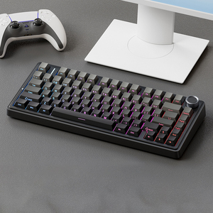 F75 Ready to Ship Wired Usb RGB LED Light Pc <strong>Computer</strong> <strong>Custom</strong> Wires Gaming Mechanical Switch 75% <strong>Keyboard</strong> 82 <strong>Keys</strong> with Konob - Product Image 1