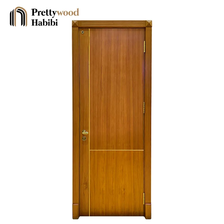 Joli bois de teck de Style arabe moderne, intérieur suspendu en bois massif, Design de porte de chambre intérieure