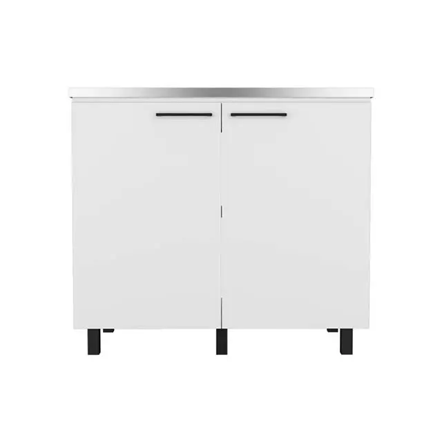 Yüksek kaliteli İskandinav Modern beyaz Minimalist mobilya dolapları mutfak için montajı hazır