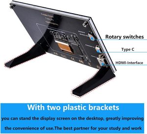 Monitor de pantalla LCD IPS portátil de 7 pulgadas con pantalla de disco libre de 1024x600 para Raspberry Pi