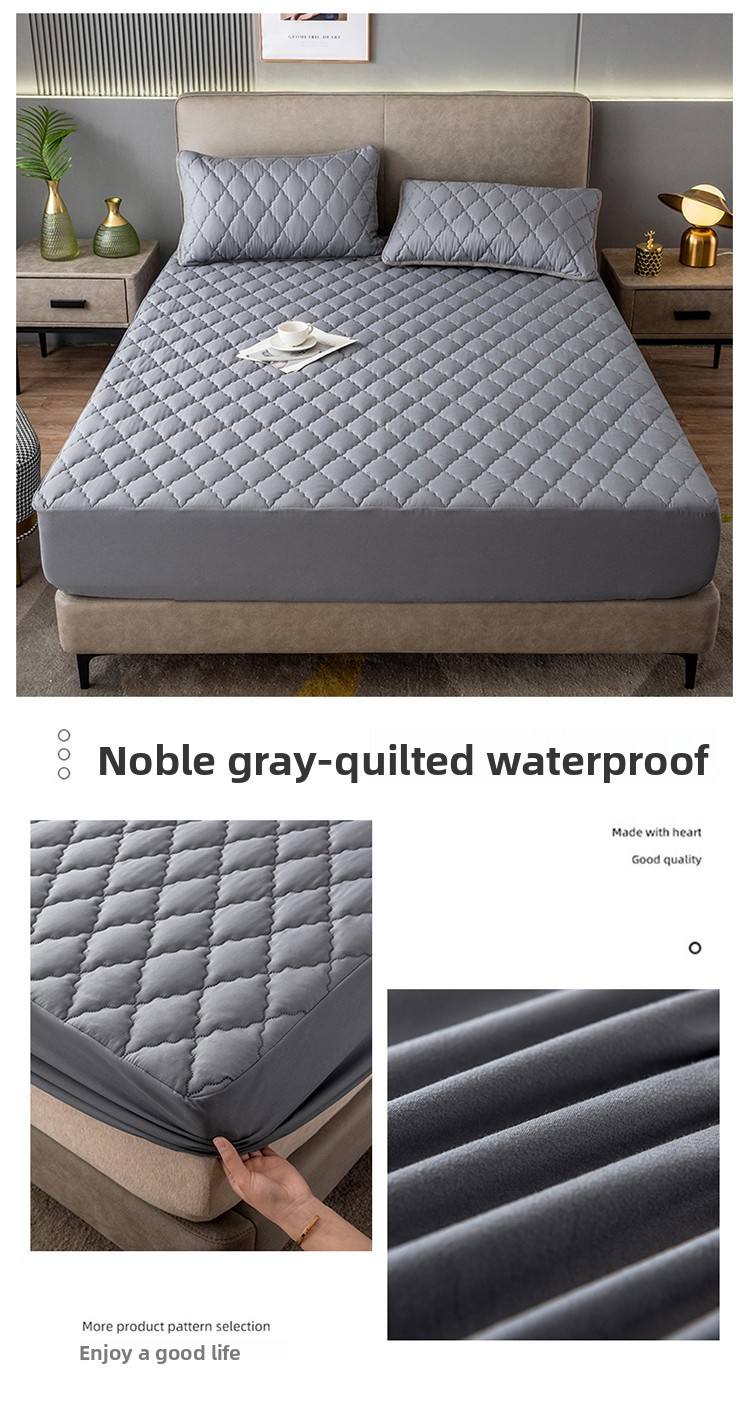 Carrés en forme de losange-Couvre-lit imperméable gris noble