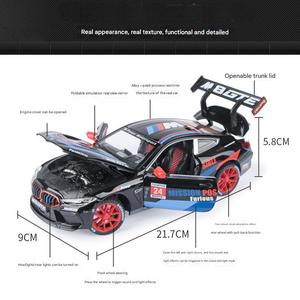 M8 parça sürüm 1:24 döküm araba modeli büyük plastik alaşım simülasyon araba süs çocuk oyuncak Boys için toptan çinko PC - Product Image 3