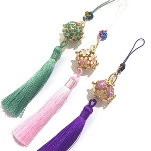 New Artistic Fresh <strong>Oil</strong> Dripping and Diamond Color Sachet Ball Tassel Mobile Phone Key Pendant - Product Image 1