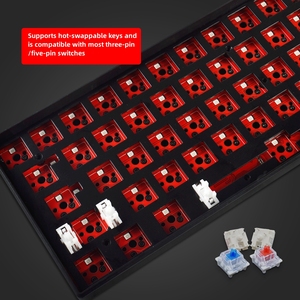 Hot Swap 60% Teclado mecánico Programable 3 Modo Interruptores Teclado DIY Kit RGB Teclado inalámbrico