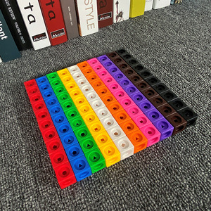 数学教学玩具用教育塑料链接立方体10色什锦计数链接立方体 - Product Image 3