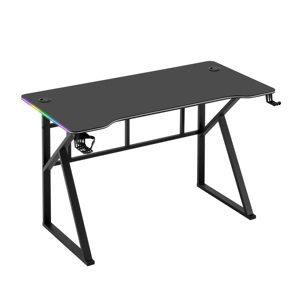 Модный оптовый популярный простой светодиодный игровой стол с RGB компьютерный игровой стол с подстаканницей и крючком для наушников для дома - Product Image 5
