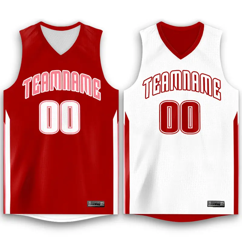 Personalizado de secado rápido transpirable deporte Reversible hombres en blanco baloncesto camiseta conjunto uniforme Jersey baloncesto desgaste
