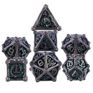 DND Metal zar seti D D 7 adet Metal çokyüzlü zar Set DND dundunve Dragons rol yapma oyunları için kırmızı numarası - Product Image 1