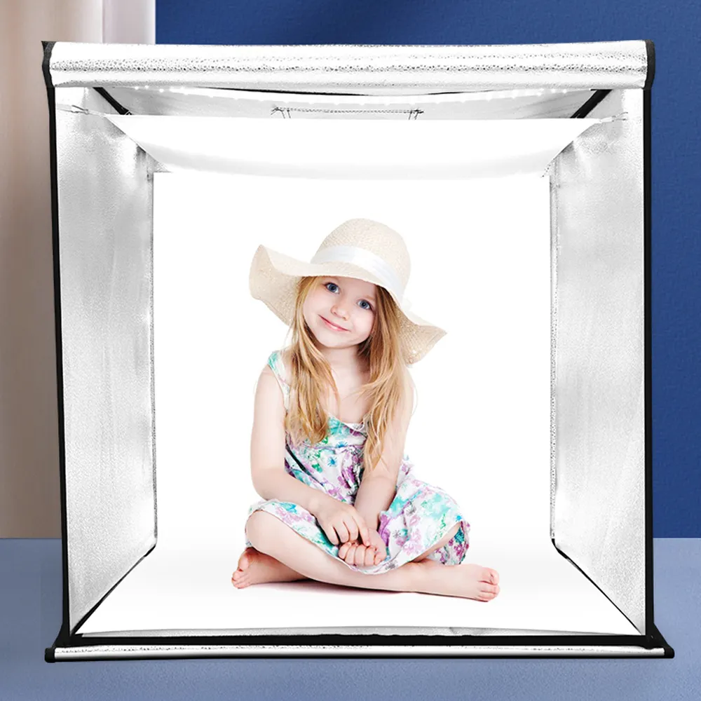 Photo Studio Light Box Nhiếp Ảnh Ánh Sáng Chụp Lều Kit Với Đèn LED Túi Xách Tay Phông Nền Led Photo Box Studio