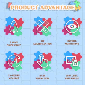 Ghép hình Máy bán hàng tự động thông minh Màn hình cảm ứng thông minh Câu Đố Tự động Mini Máy bán hàng tự động đồng xu Hệ thống thanh toán thẻ tín dụng - Product Image 2