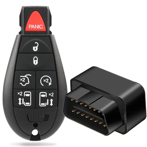 <strong>OBD</strong> <strong>Key</strong> Self <strong>Programmer</strong> and Keyless Enter <strong>Remote</strong> 6 Button Kit Compatible for Jeep Dodge Chrysler M3N5WY783X IYZ-C01C - Product Image 1
