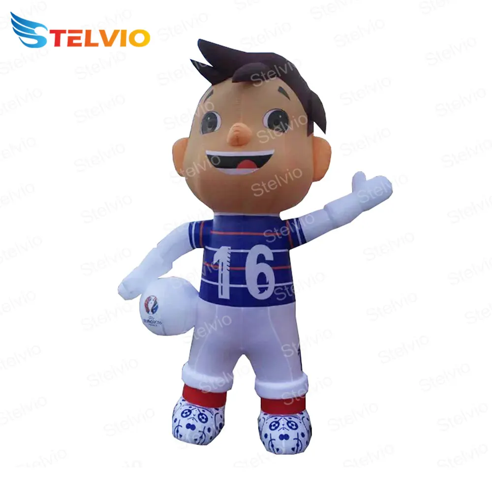 Aufblasbarer Fußball-Kinder-Cartoon/Aufblasbare aufblasbare 3D-Cartoon-Puppe