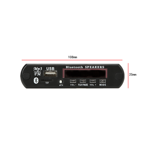 Bluetooth 5.0 DIY USB TFFMラジオモジュール12VデコードボードLEDMP3LEDプレーヤーワイヤレスBluetoothデコーダーマイクボイスレコーダー - Product Image 4