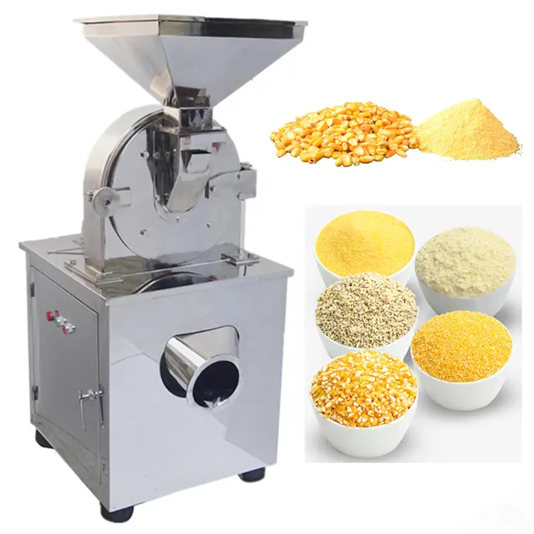 Automatic small scale corn flour grinding milling machine auto maize electric crusher grinder mill plant machines price for sale