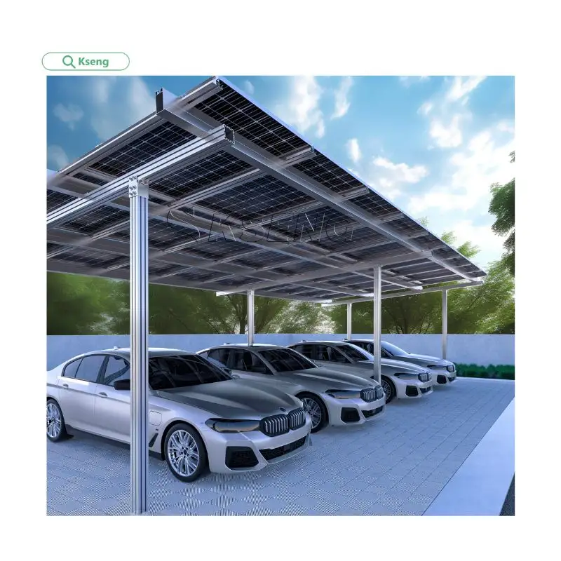 Kseng vendita calda sistema di Carport solare moderno tettoia solare Carport in alluminio impermeabile Carport solare