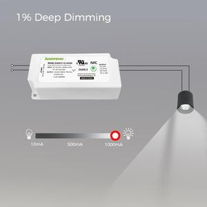 Programación NFC ajustable de potencia de 25W 37W 55W 0-10V 1% Controlador LED de atenuación profunda