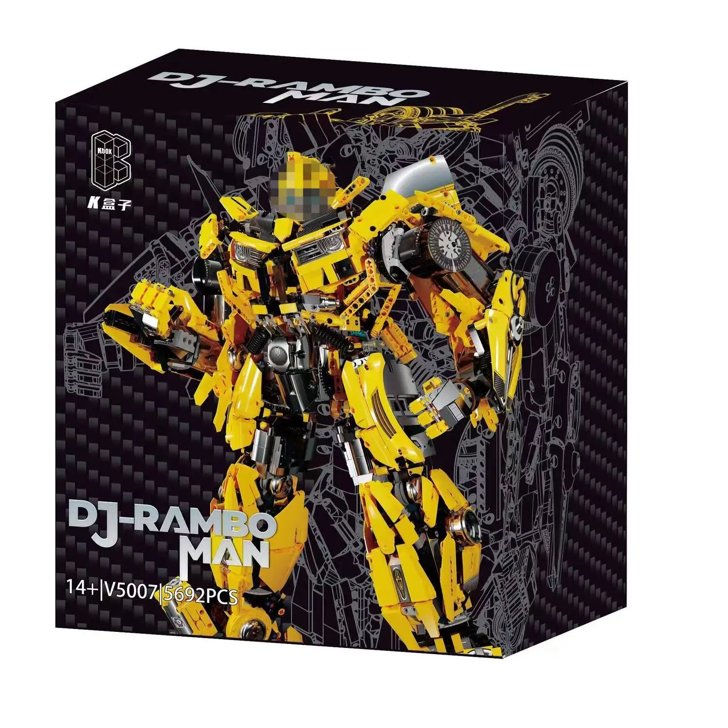 Kbox V5007 bumblebeeds หุ่นยนต์ Moc Mech อิฐสร้างสรรค์ของเล่นโมเดลของเล่นแปลงร่างเป็นของขวัญ