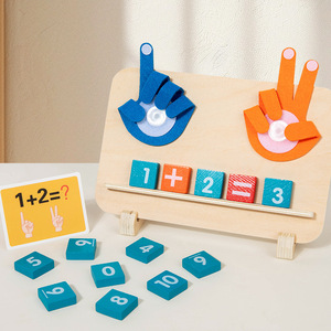 Early Learning Children Math Teaching Aids Montessori Finger Hand <strong>Counting</strong> Game Toys for Kids Educational Mathematics Wooden Toy - Product Image 3