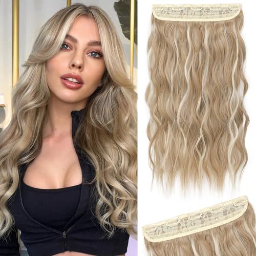 Medium blonde with highlight - wavy
