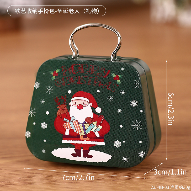 2354B-03 Sac à main de rangement en fer forgé - Père Noël (Cadeau)