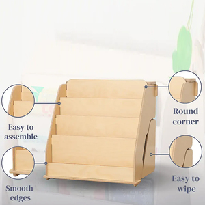 Nhỏ kệ sách Montessori kệ sách với Hidden ngăn kéo bằng gỗ phía trước-phải đối mặt với Tủ Sách Toddler mầm non cuốn sách lưu trữ - Product Image 3
