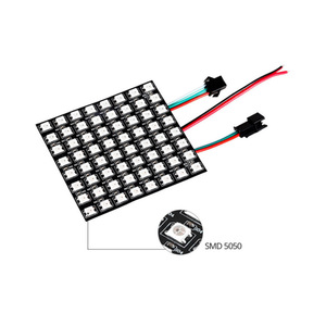 Программируемый светодиодный экран WS2812 WS2812b 5 В RGB цифровая светодиодная панель матрица 8x8 16x16 8x32 см гибкий светодиодный дисплей - Product Image 1